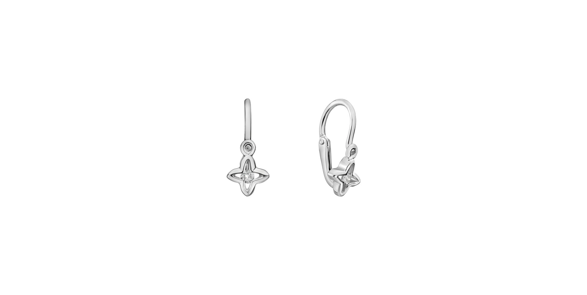 Children's diamond earrings Princess Star