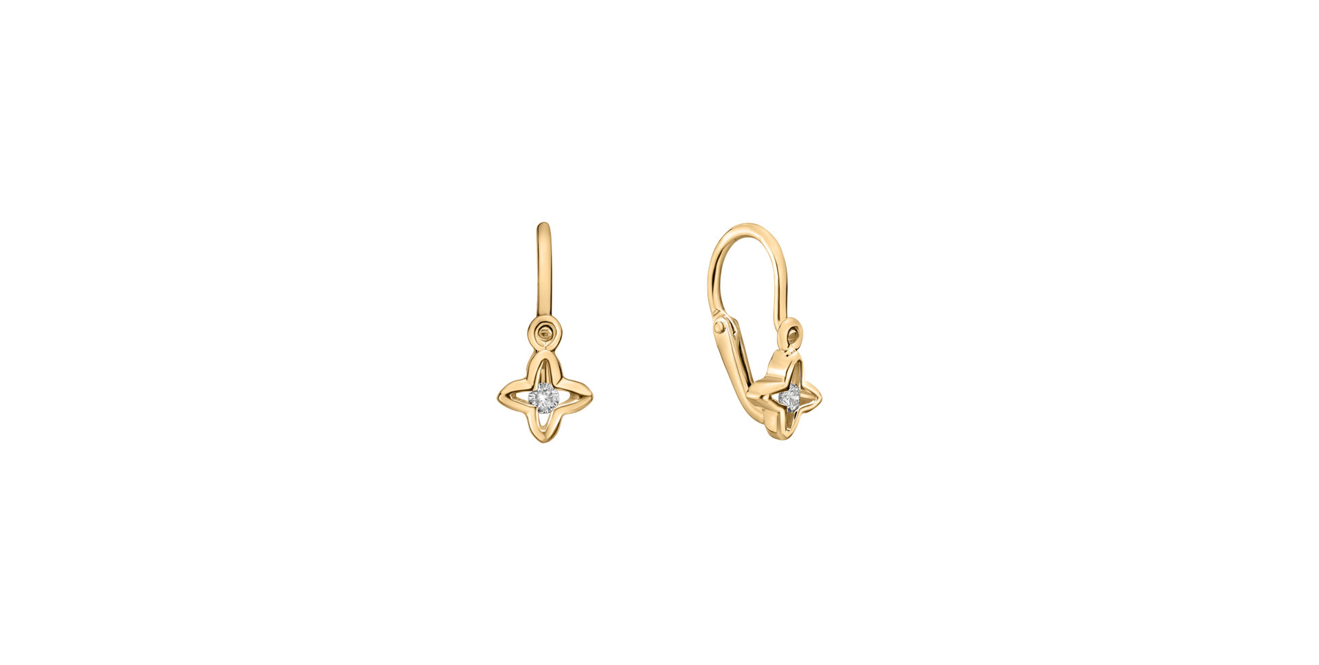 Children's diamond earrings Princess Star
