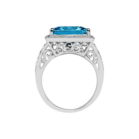 Diamond ring with Topaz Anastasia Dream