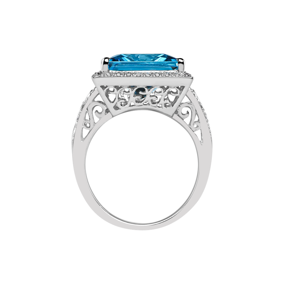 Diamond ring with Topaz Anastasia Dream