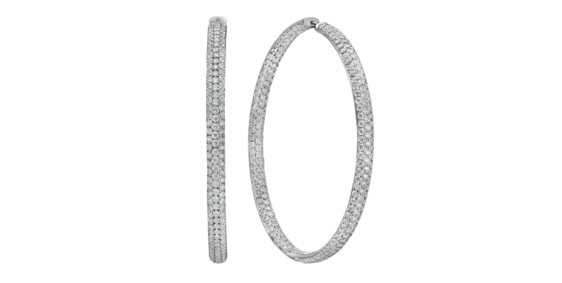 Diamond earrings Glittery Circles