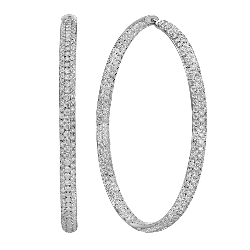 Diamond earrings Glittery Circles