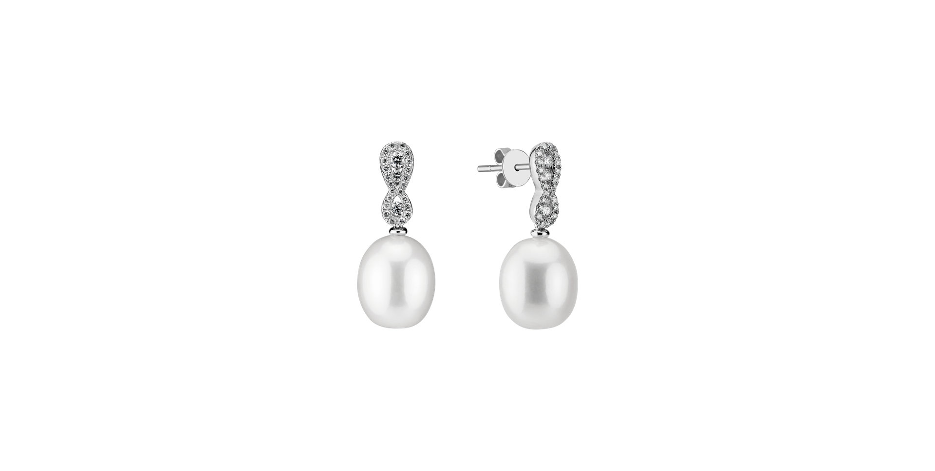 Diamond earrings with Pearl Sea Wonder