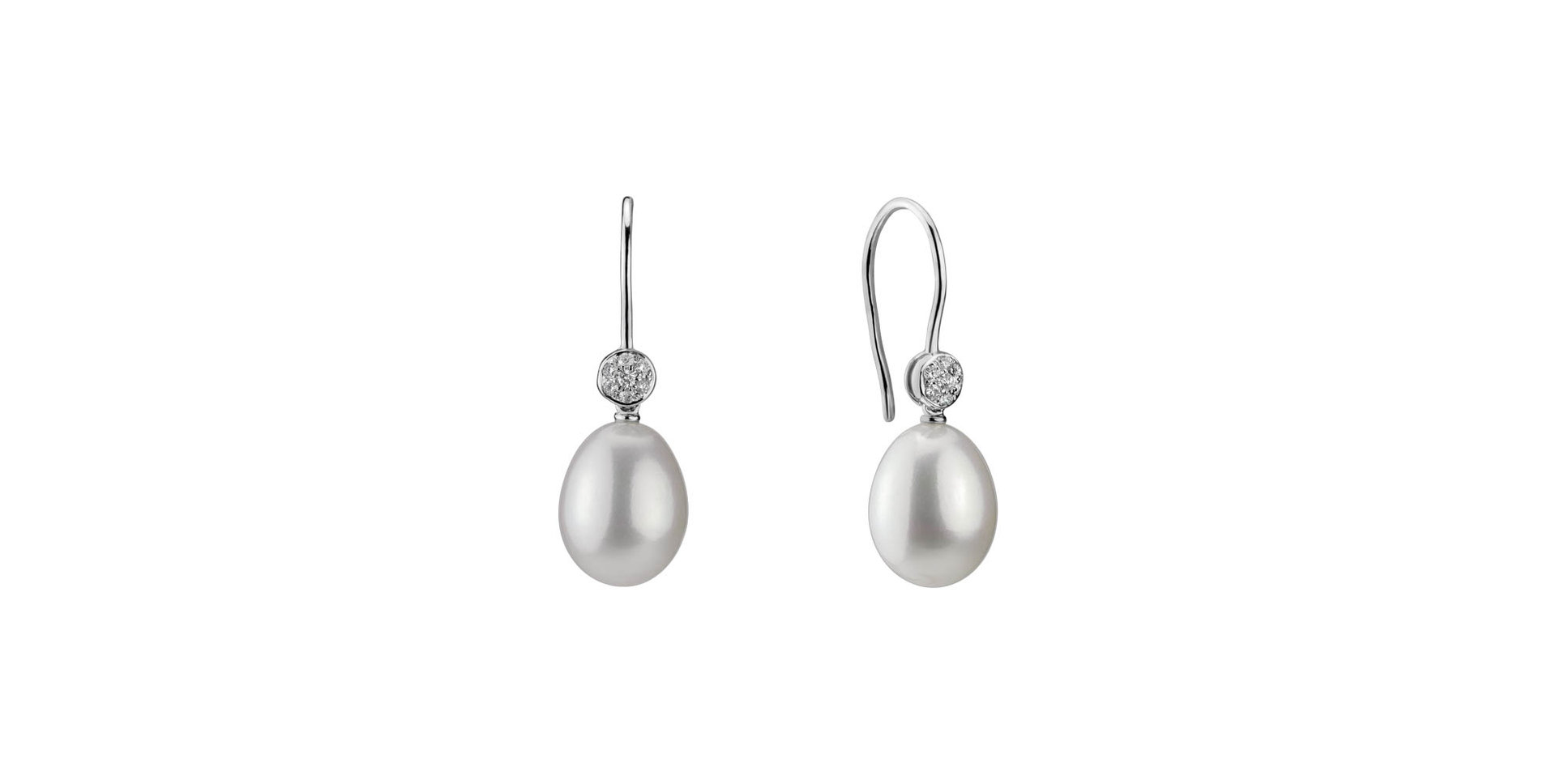 Diamond earrings with Pearl Underwater Vanesa