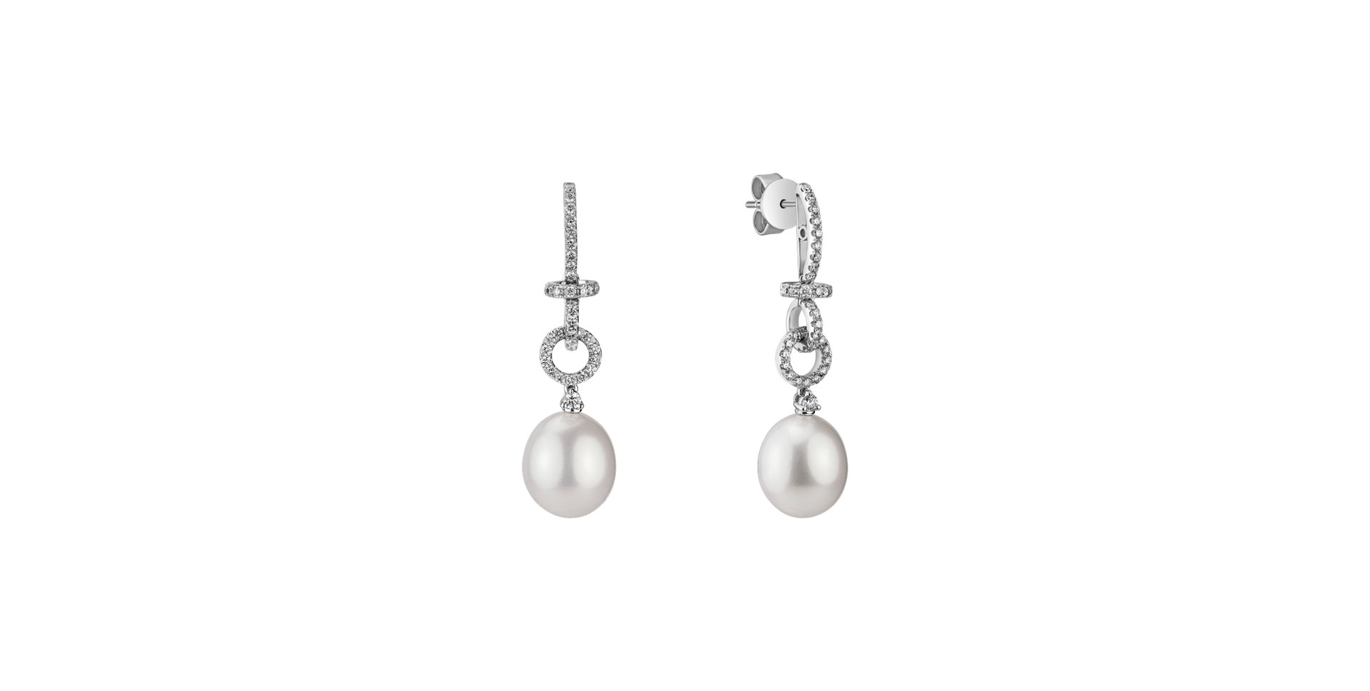 Diamond earrings with Pearl Underwater Teresa