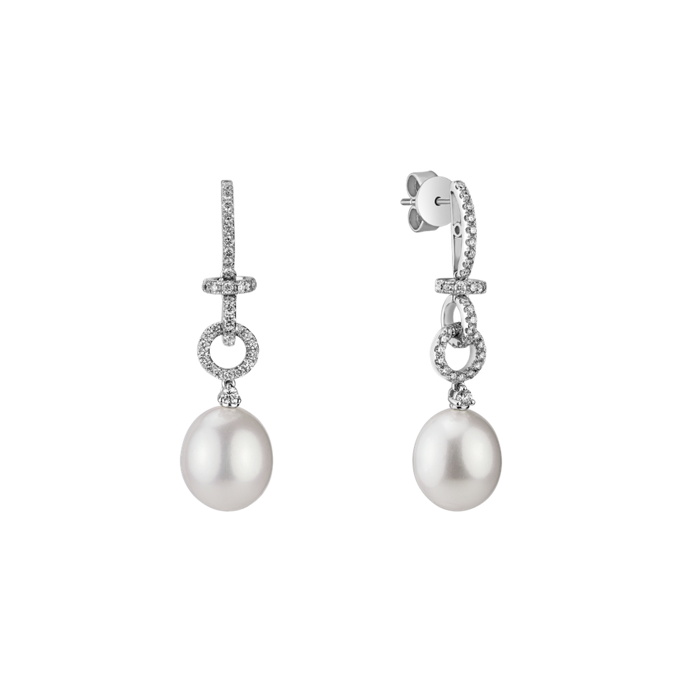 Diamond earrings with Pearl Underwater Teresa