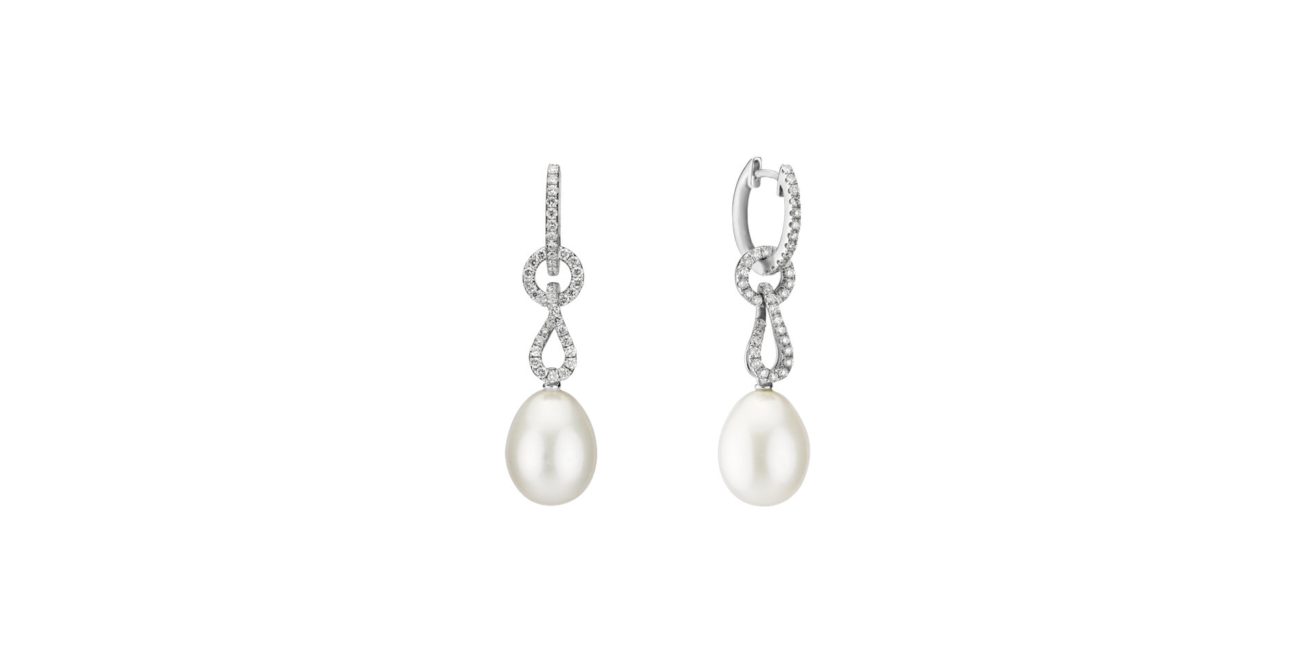 Diamond earrings with Pearl Secret Lagoon