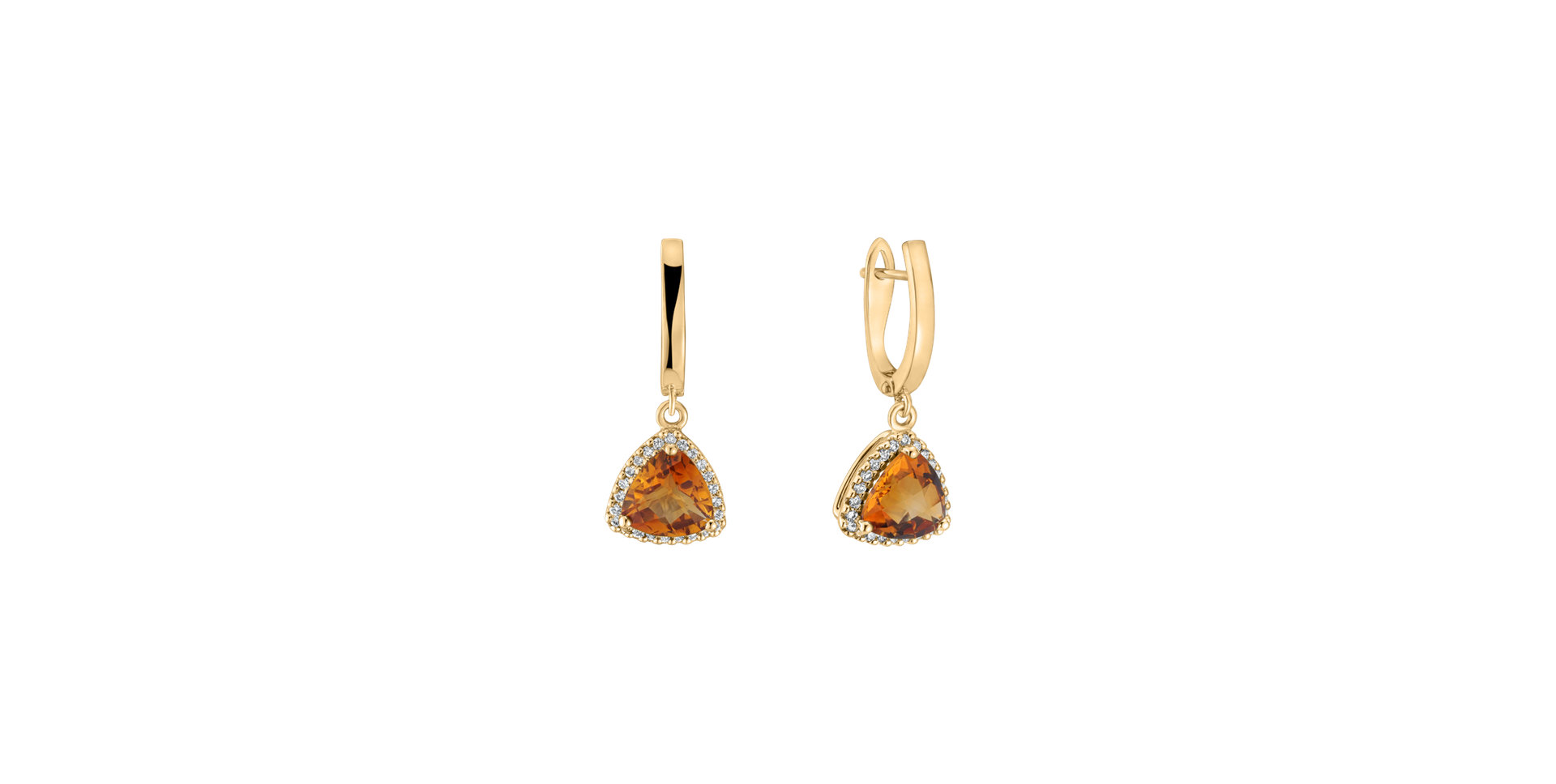 Diamond earrings with Citríne Chevalierie