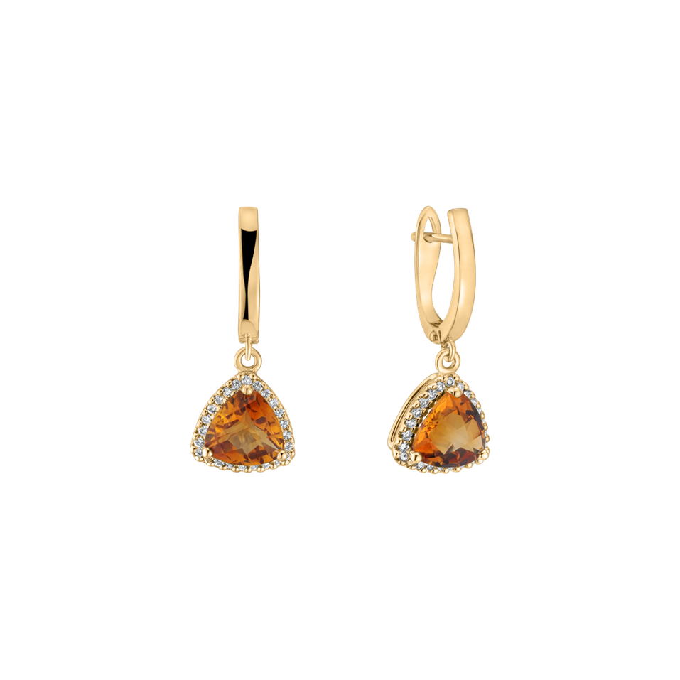 Diamond earrings with Citríne Chevalierie
