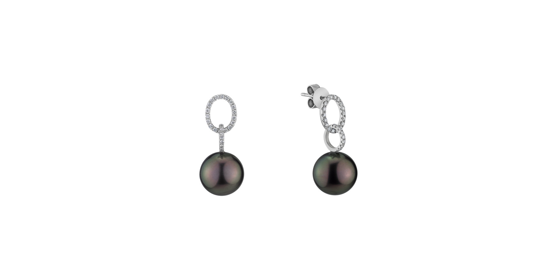 Diamond earrings with Pearl Thanelle