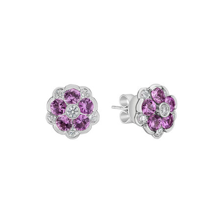 Diamond earrings and Sapphire Albertina