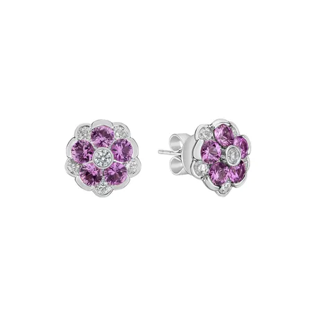 Diamond earrings and Sapphire Albertina