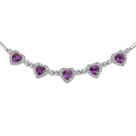 Diamond necklace with Sapphire Posh Allegory