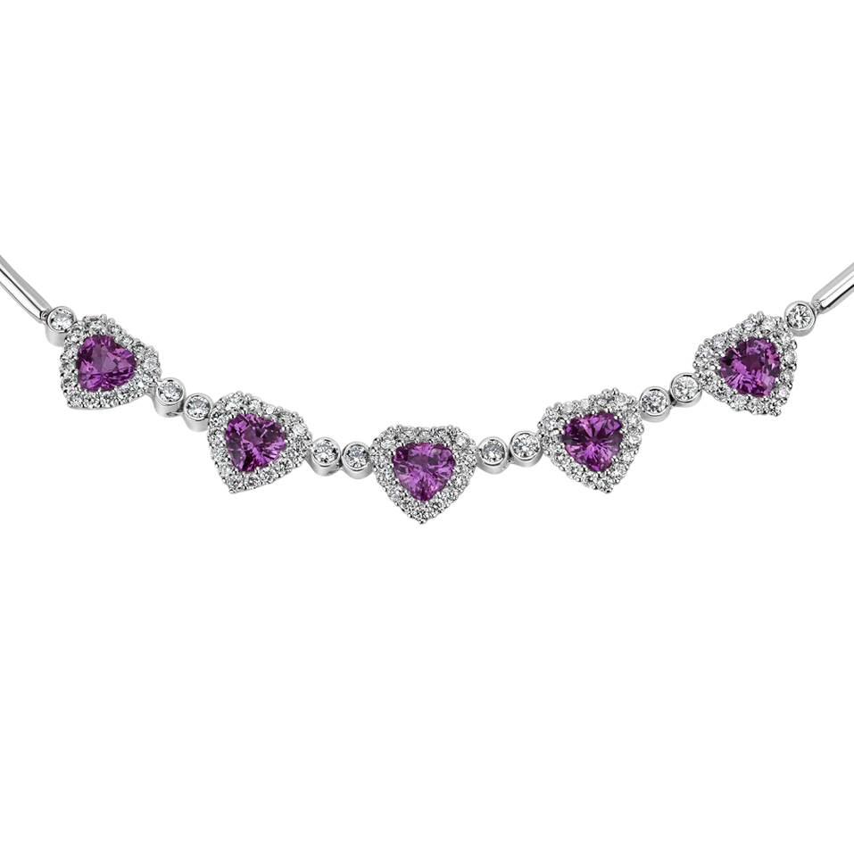 Diamond necklace with Sapphire Posh Allegory
