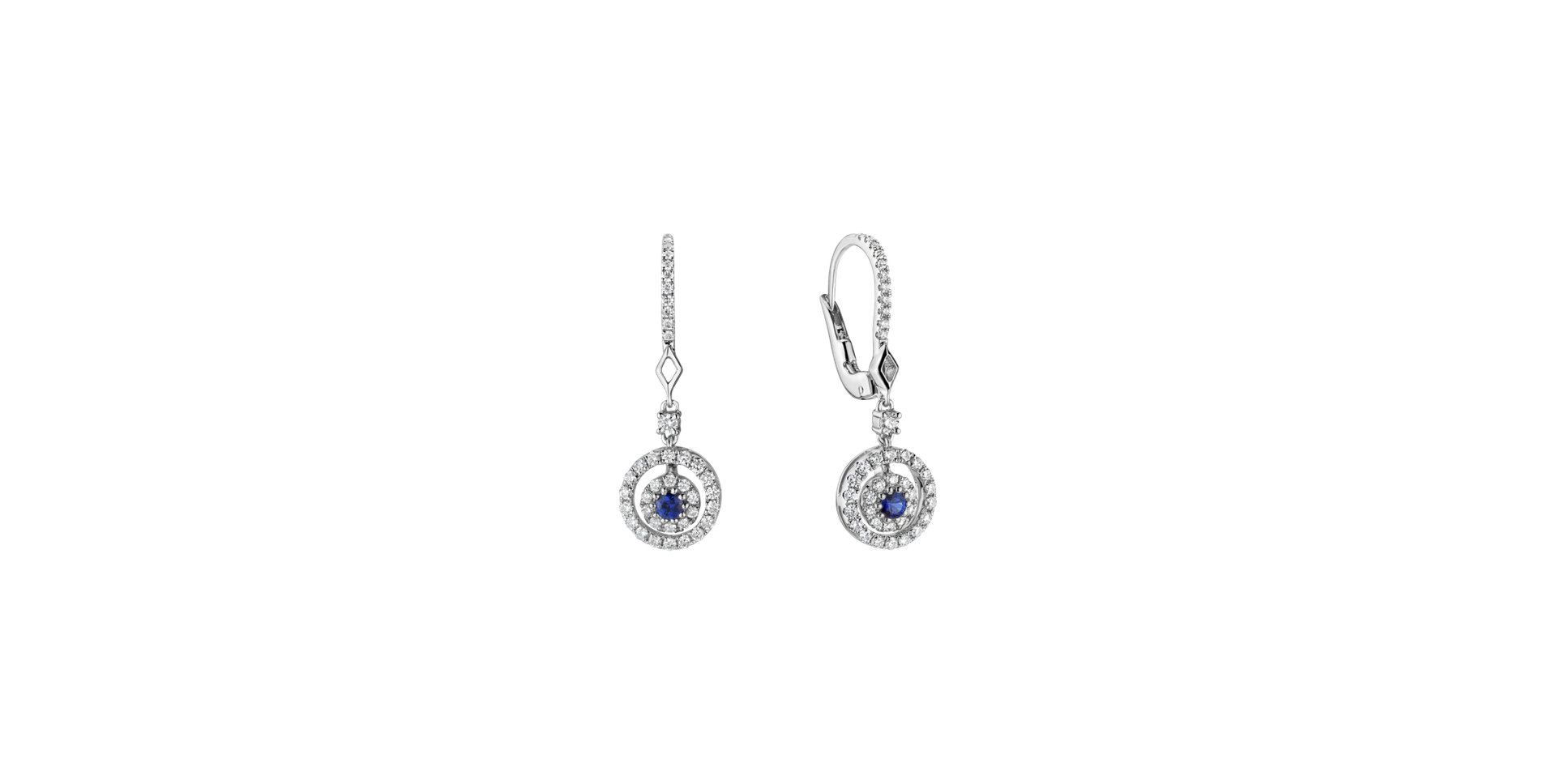 Diamond earrings with Sapphire Melissa