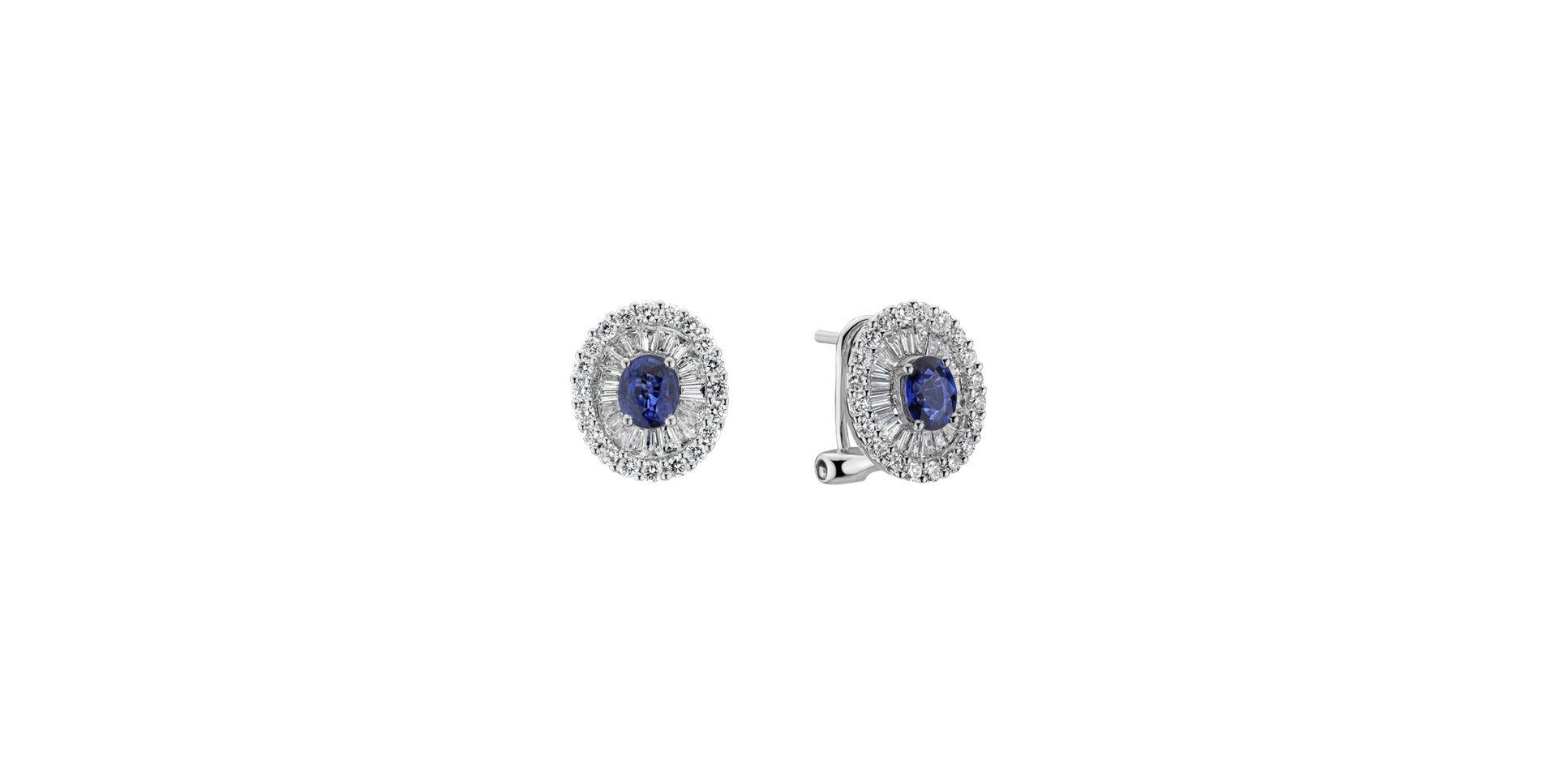 Diamond earrings with Sapphire Isaiah