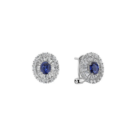 Diamond earrings with Sapphire Isaiah