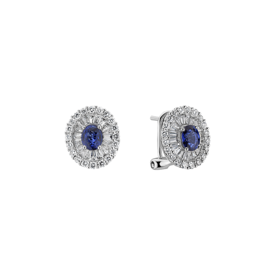 Diamond earrings with Sapphire Isaiah