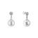 Diamond earrings with Pearl Crystal Sea3