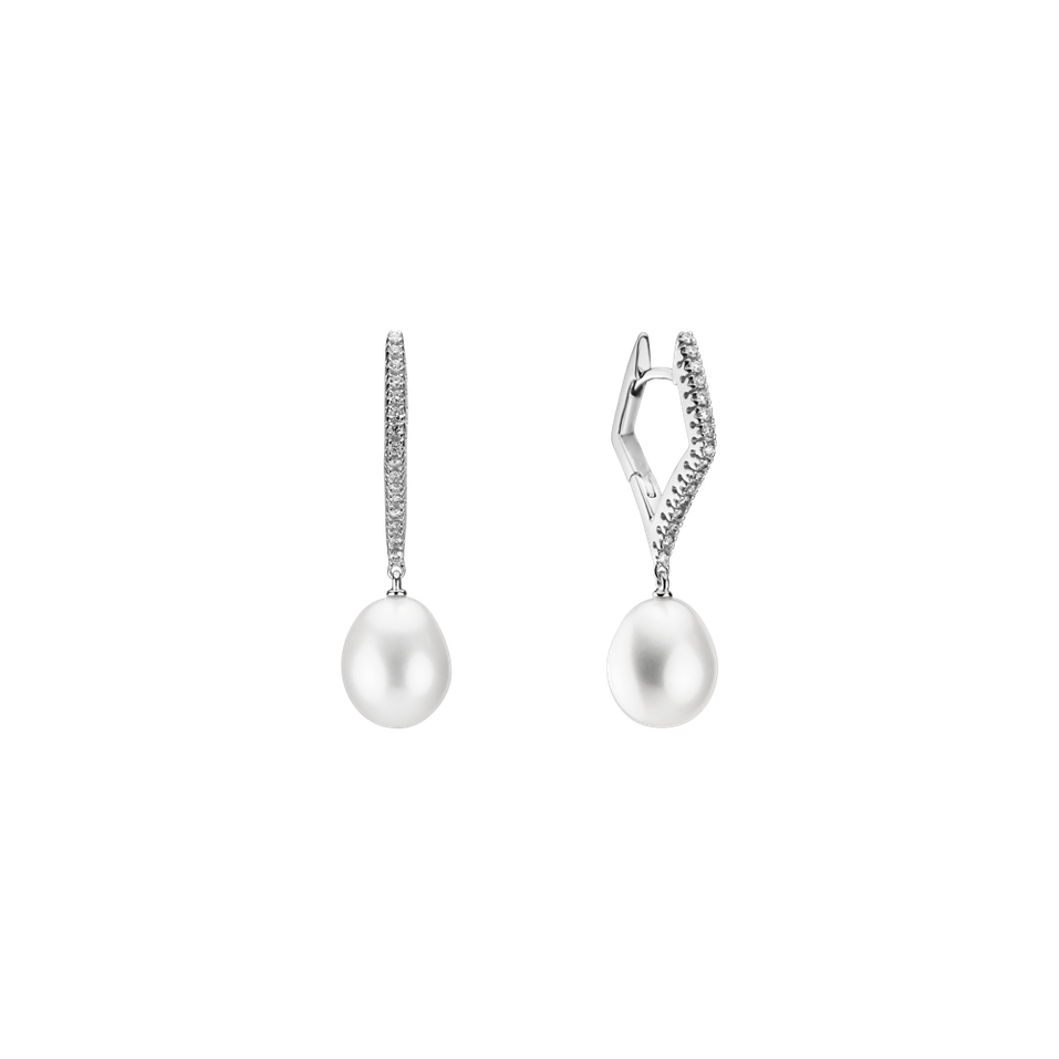Diamond earrings with Pearl Andorra