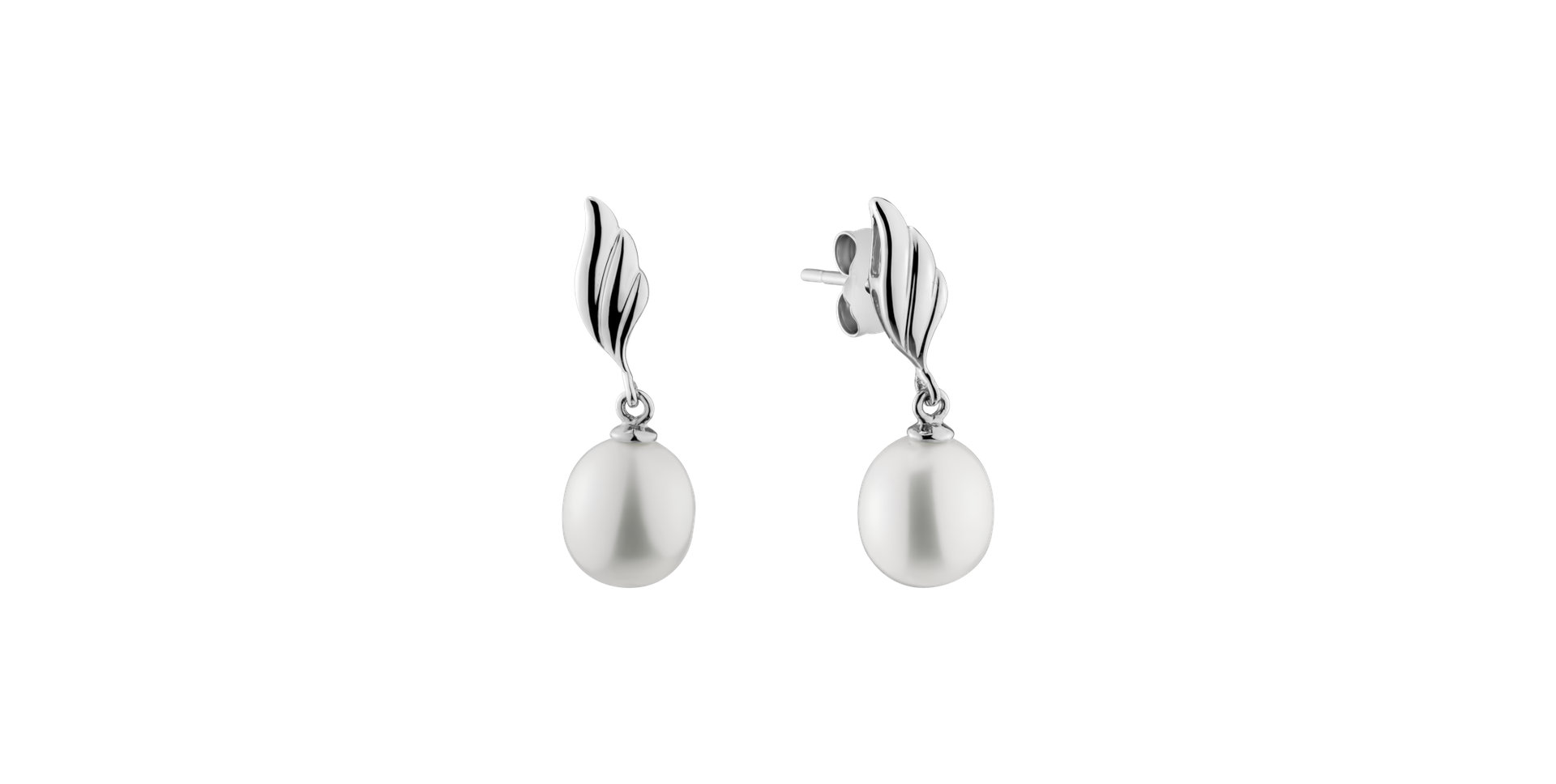 Earrings with Pearl Pearly Wings