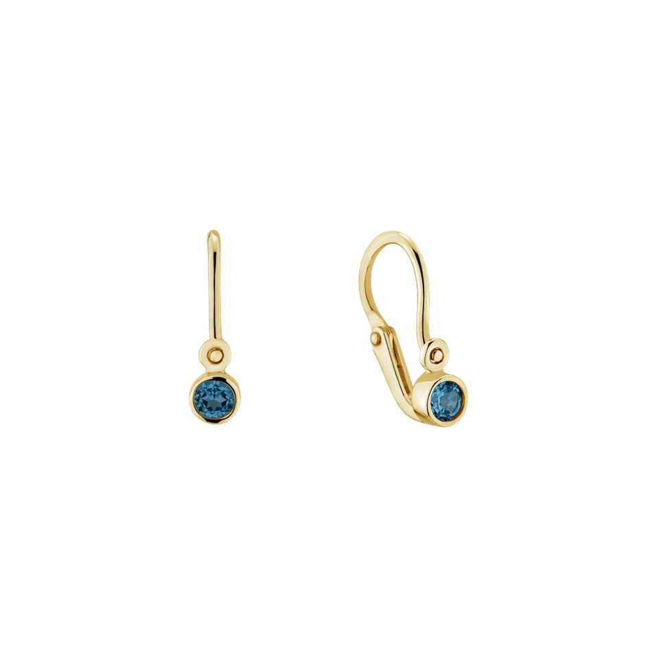Children's earrings with Topaz Little Gem