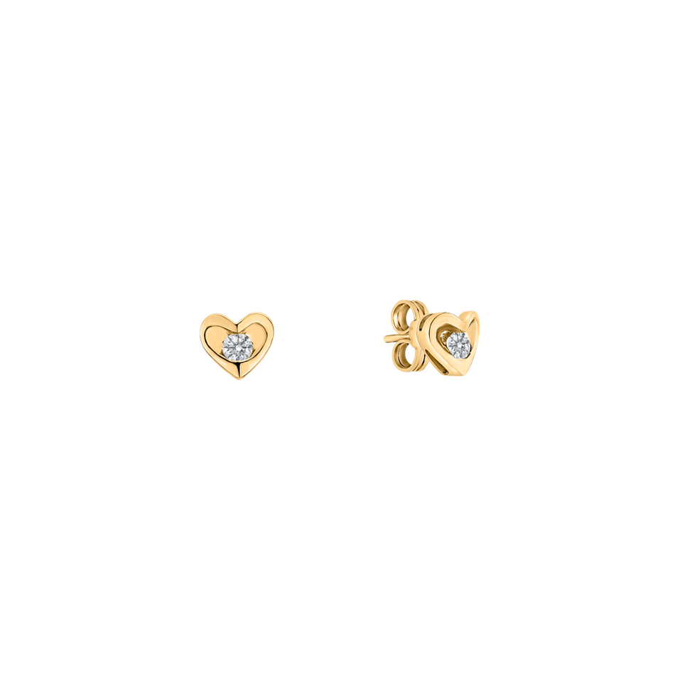 Diamond earrings Love story
