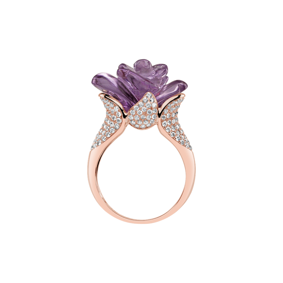 Diamond rings with Amethyst Crazzy One