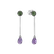 Diamond earrings, Garnet and Amethyst Vibrant Haze3