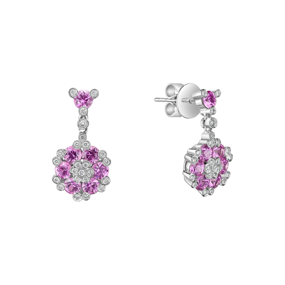 Diamond earrings and Sapphire Jocelyn
