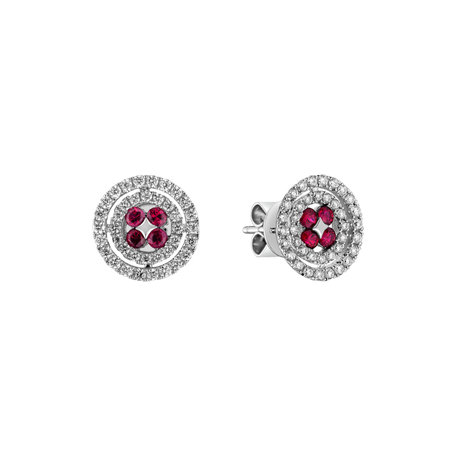 Diamond earrings and Ruby Susanna