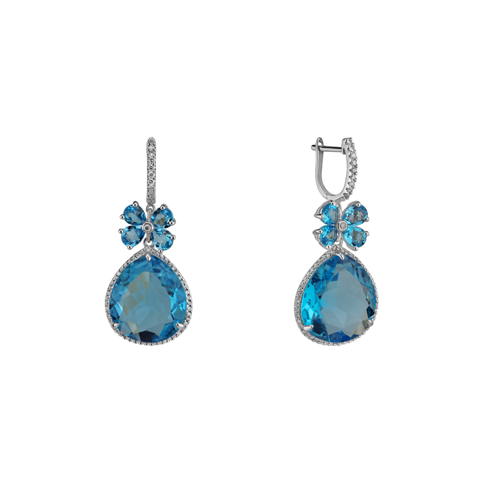 Diamond earrings with Topaz Freida