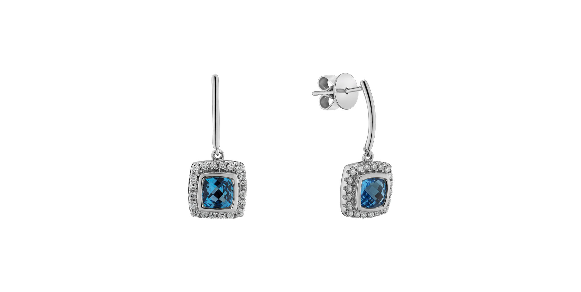 Diamond earrings with Topaz Morcant