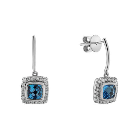 Diamond earrings with Topaz Morcant