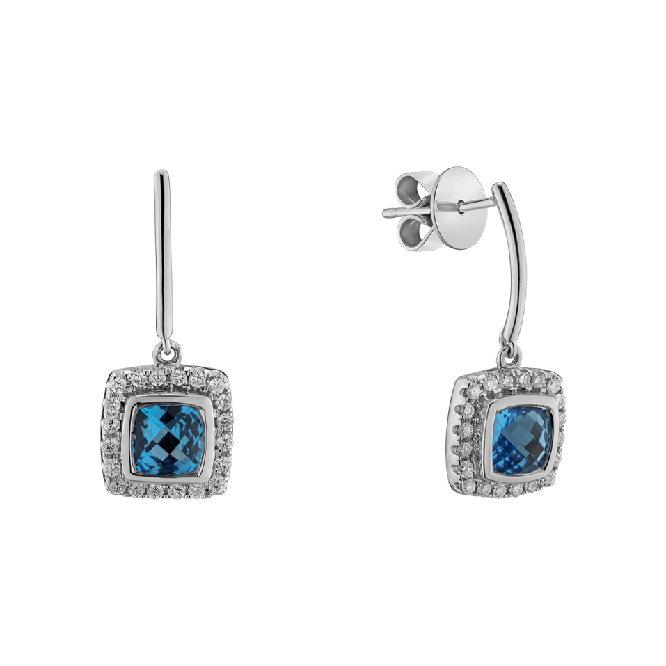 Diamond earrings with Topaz Morcant