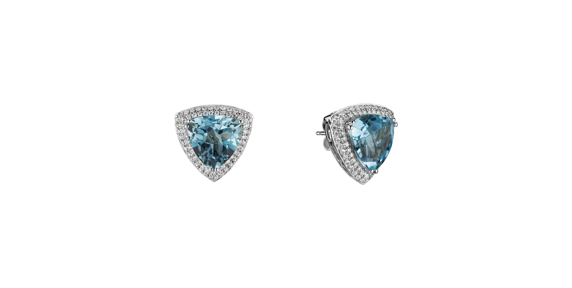 Diamond earrings with Topaz Circe