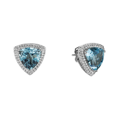 Diamond earrings with Topaz Circe