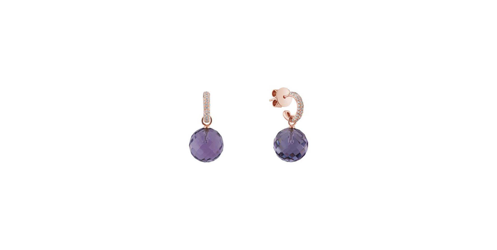 Diamond earrings with Amethyst Smart Move