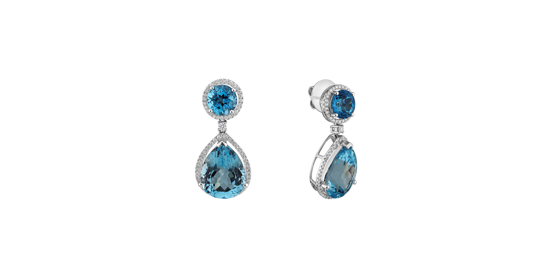Diamond earrings with Topaz Vedas