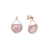 Diamond earrings with Rose Quartz Mon Amour Adieu3