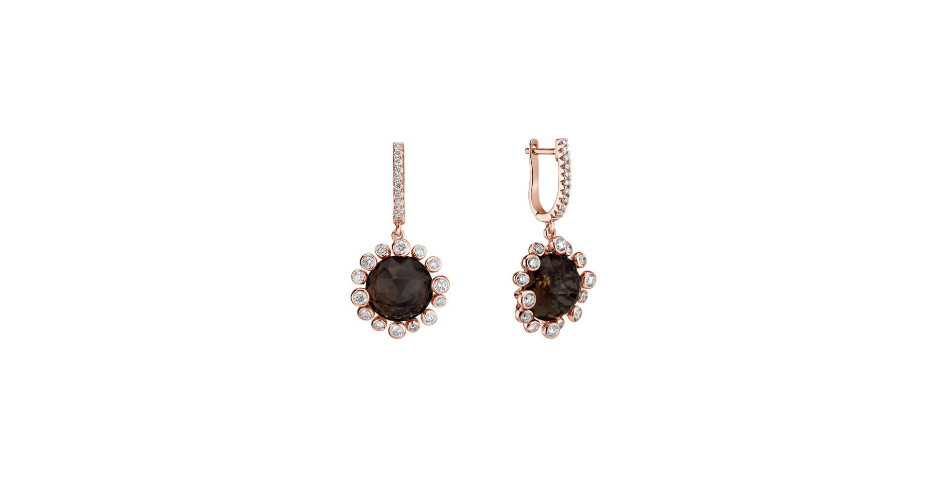 Diamond earrings with Quartz Caroline