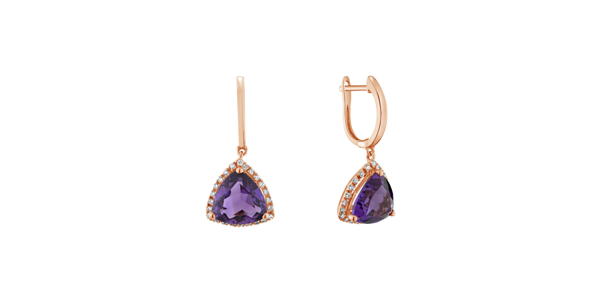 Diamond earrings with Amethyst Ambitious Project