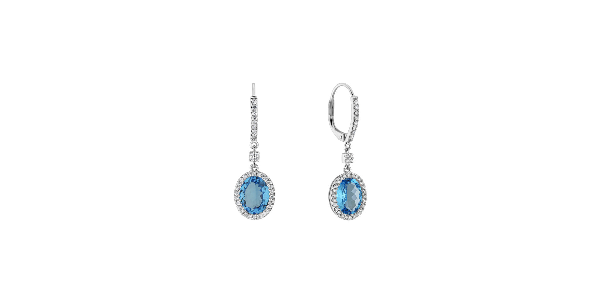 Diamond earrings with Topaz Strayer