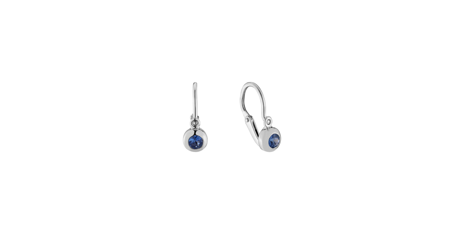 Children's earrings with Sapphire Little Treasure