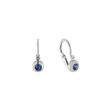 Children's earrings with Sapphire Little Treasure