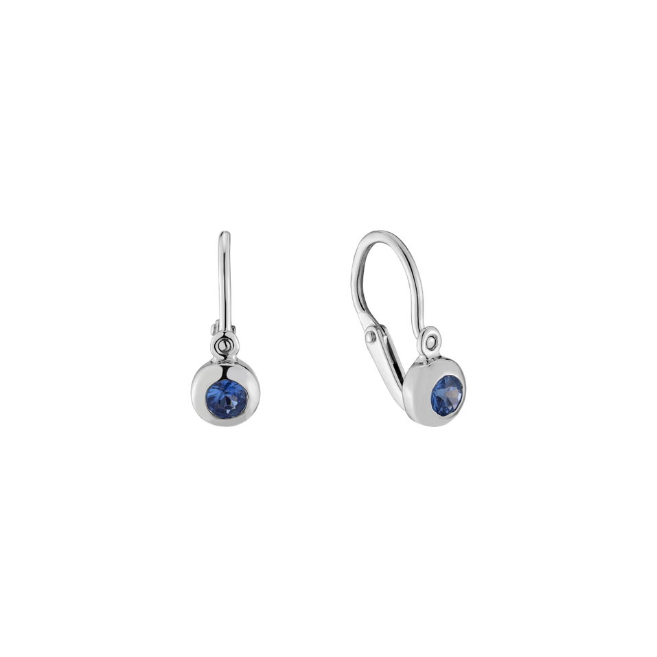 Children's earrings with Sapphire Little Treasure
