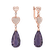 Diamond earrings with Amethyst Etta3