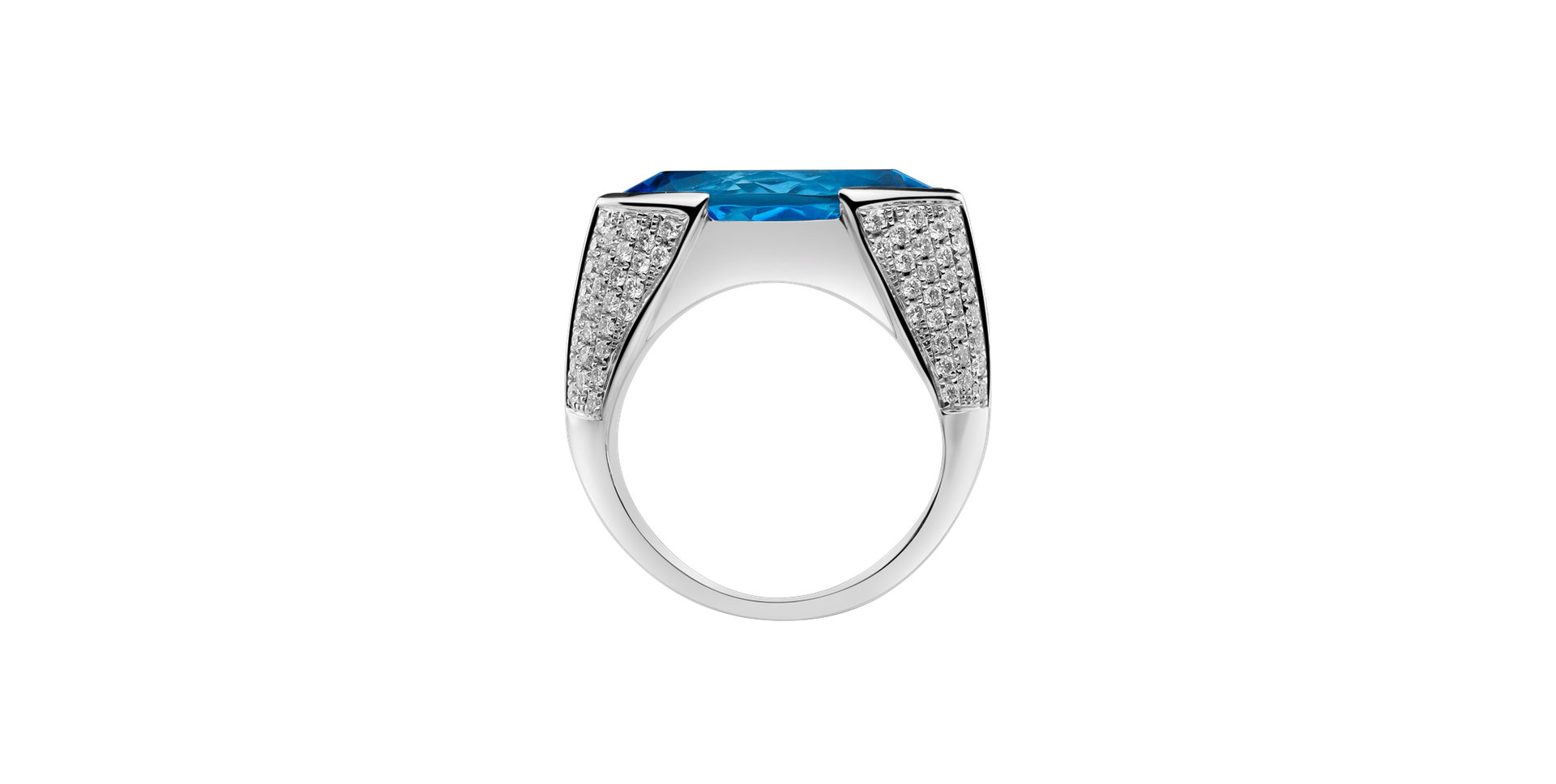 Diamond ring with Topaz Fiona