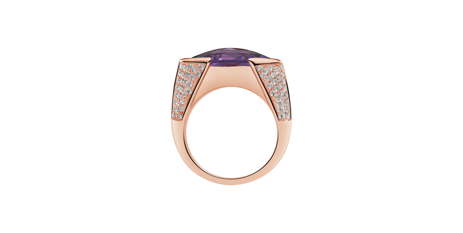 Diamond rings with Amethyst Fiona