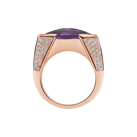 Diamond rings with Amethyst Fiona